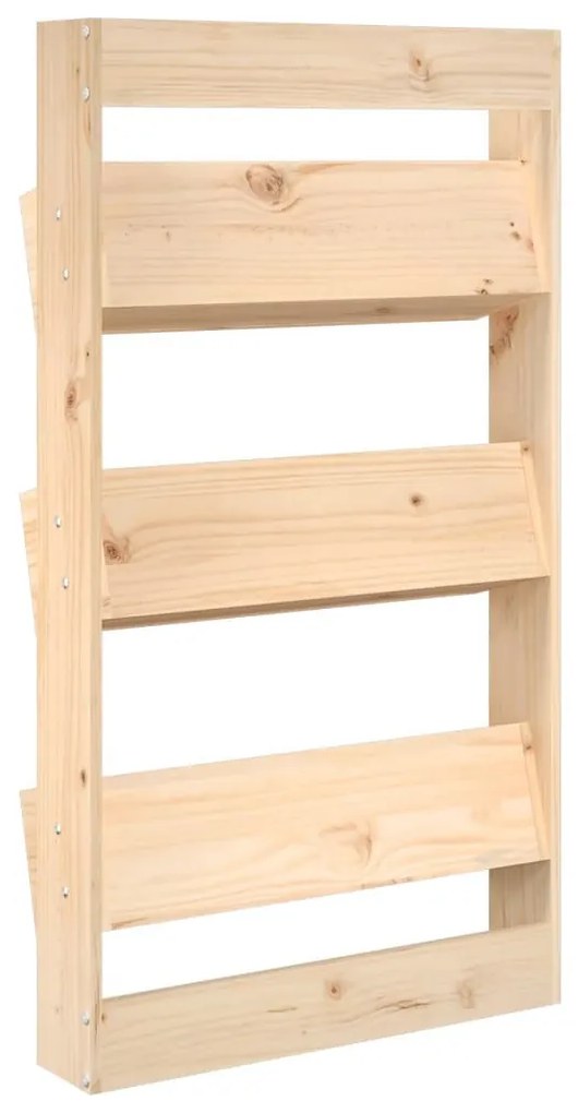 3 szintes tömör fenyőfa fali virágtartó 60 x 18,5 x 110 cm