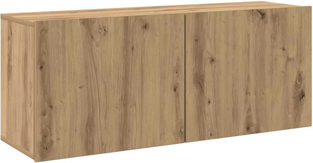 vidaXL kézműves tölgy színű falra szerelhető TV-szekrény 100x30x41 cm