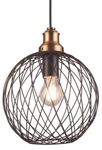 Lámpa Mennyezeti lámpatest VIELA 1,6972,AC220-240V,50/60Hz,1*E27,IP20,átmérő 25cm,egyes,fekete/arany