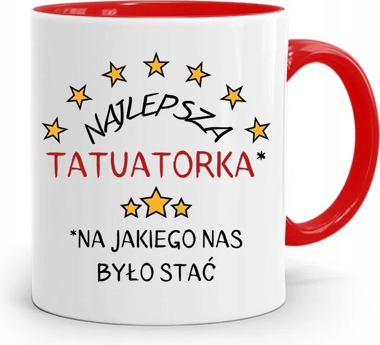 Tetoválóknak Tetováló Bögre Piros Ajándék fényképes nyomtatással