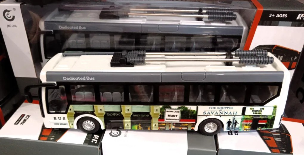 City 1:32 RC Buszmodell Távirányítós Játékautó Gyerekeknek 27Mhz RC játékautó fényfejjel 3.7V Akku Busz
