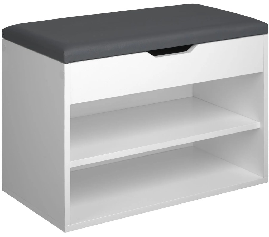 TecTake GmbH 403614 jasmina cipőtároló pad 60x30x43,5cm - fehér