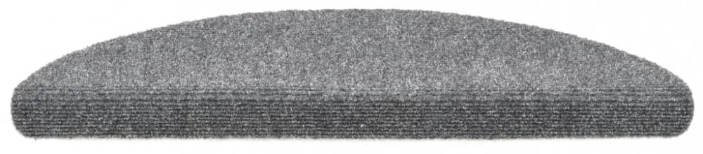 15 db öntapadós lépcsőszőnyeg 56 x 17 x 3 cm világosszürke félkör alakú