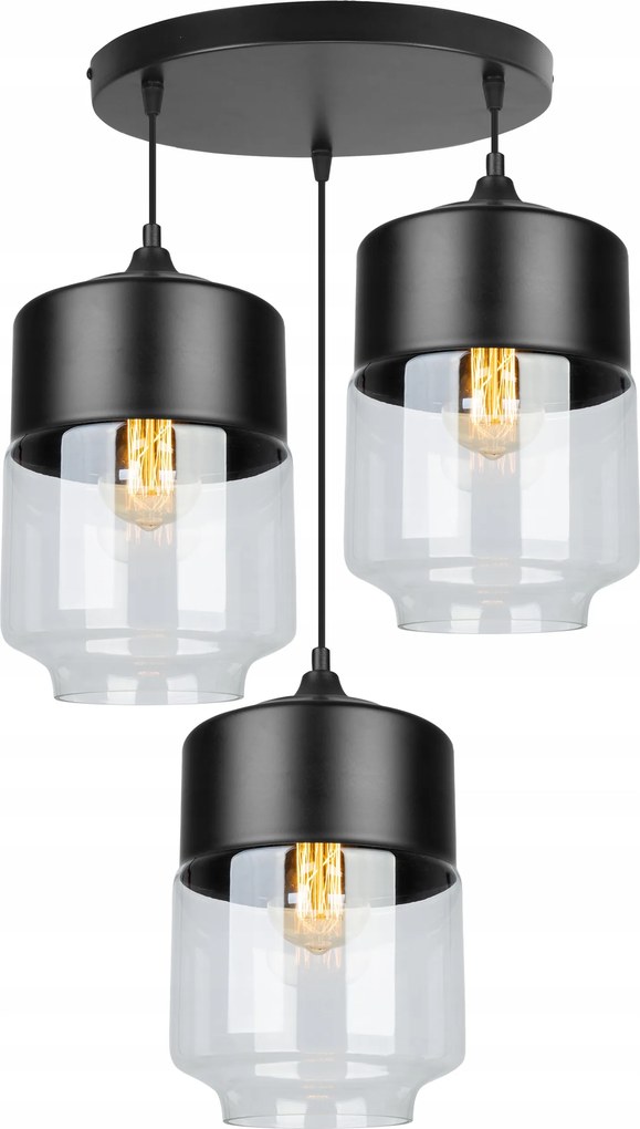 Mennyezeti Lámpa Lógó Üveg Csillár Hármas Modern Loft Plafon