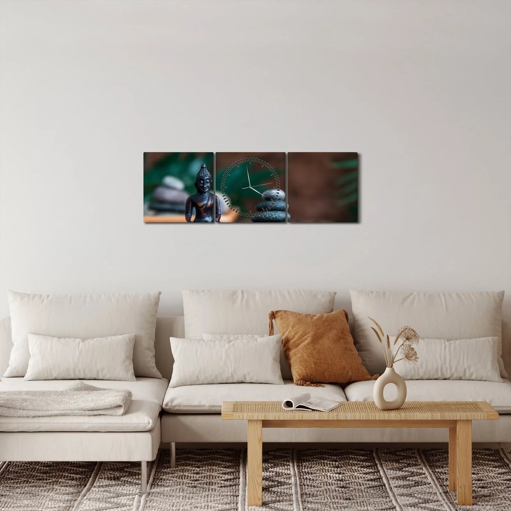 Kép - Egyensúly (órával) (90x30 cm)