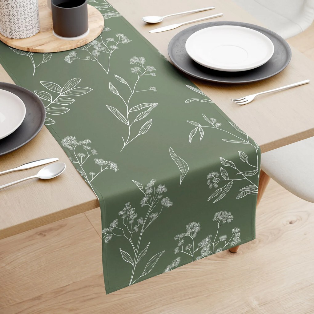 Goldea pamut asztali futó - gyógynövény levelek 35x160 cm