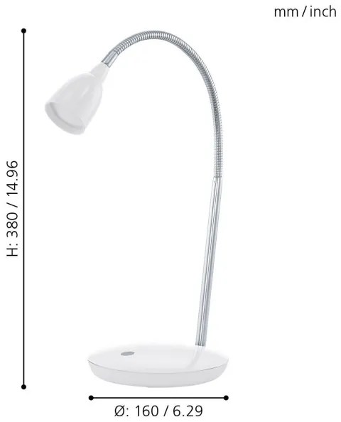 Eglo 93078 - LED asztali lámpa DURENGO 1xLED/3W/230V