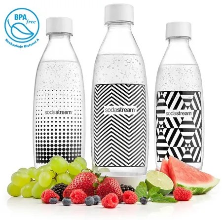 Sodastream PALACK BOTTLE FUSE BLACK &amp; WHITE TRIPACK