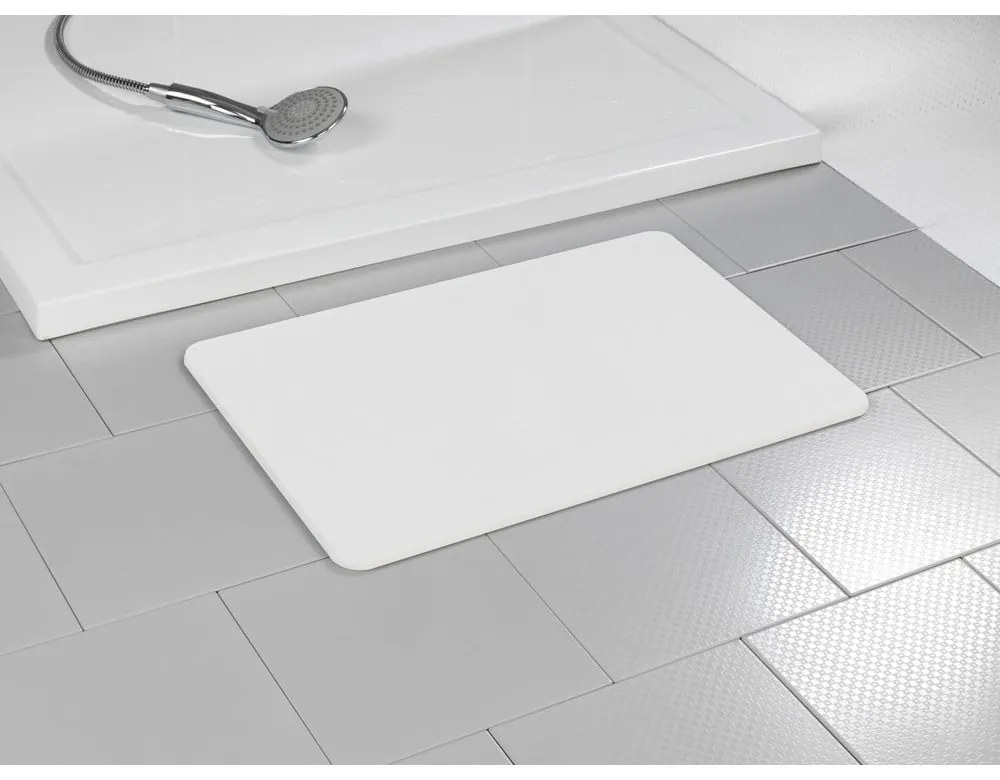 Fehér kovaföld fürdőszobai kilépő 39x60 cm Simi – Wenko
