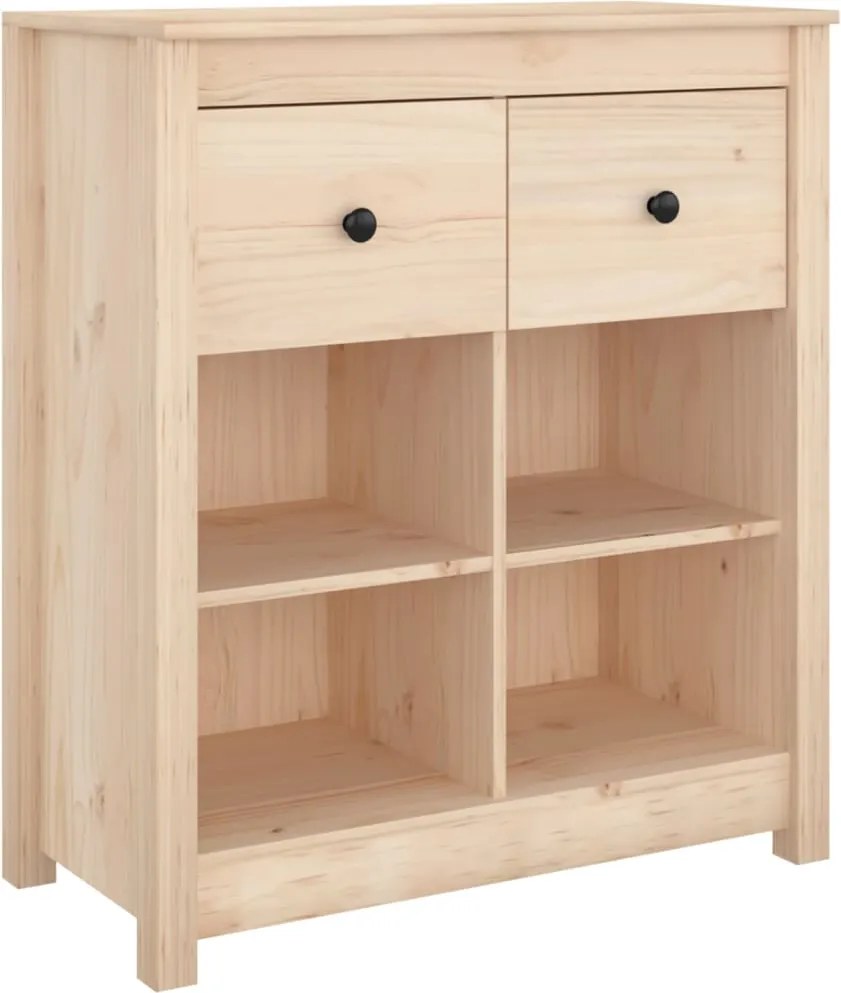 vidaXL tömör fenyőfa tálalószekrény 70 x 35 x 80 cm