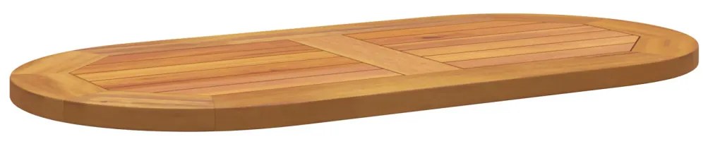 Asztallap 80x40x2,2 cm Ovális Tömör Fa Akác