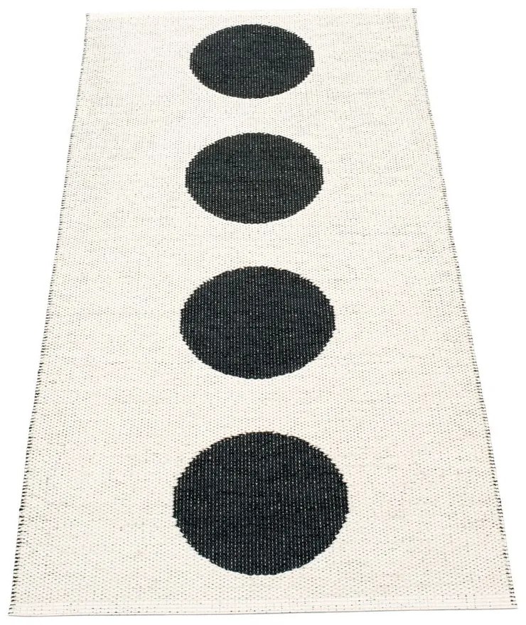 Fekete-fehér kültéri-beltéri futószőnyeg 70x150 cm Vera Black – Pappelina