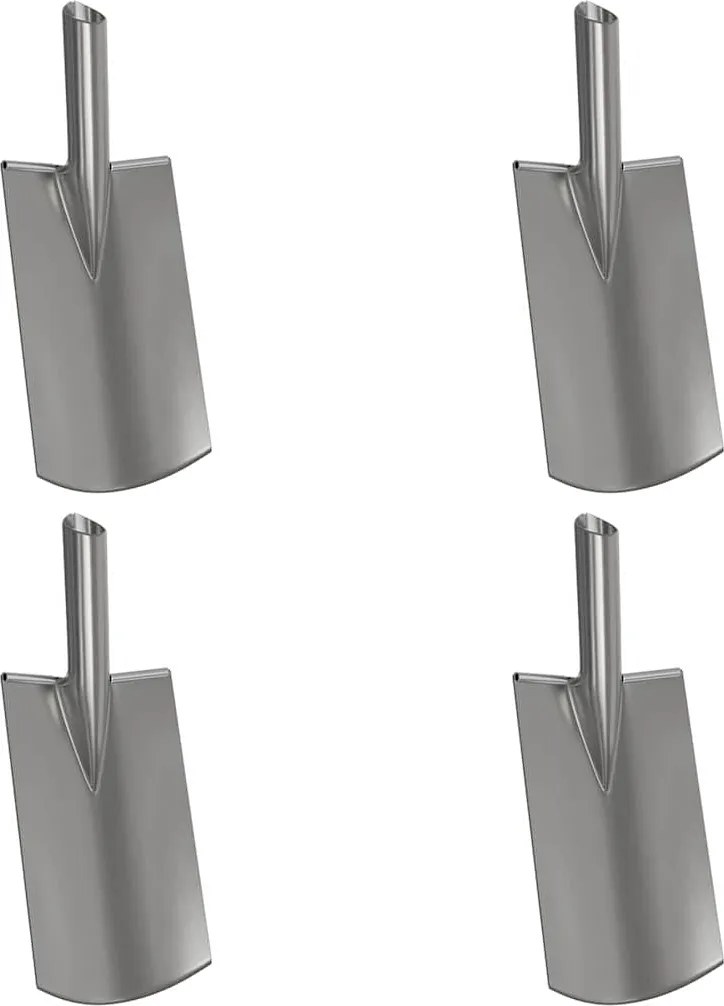 vidaXL Lapát Fej 4 pcs Ezüst 43 x 17 cm Porszórt acél