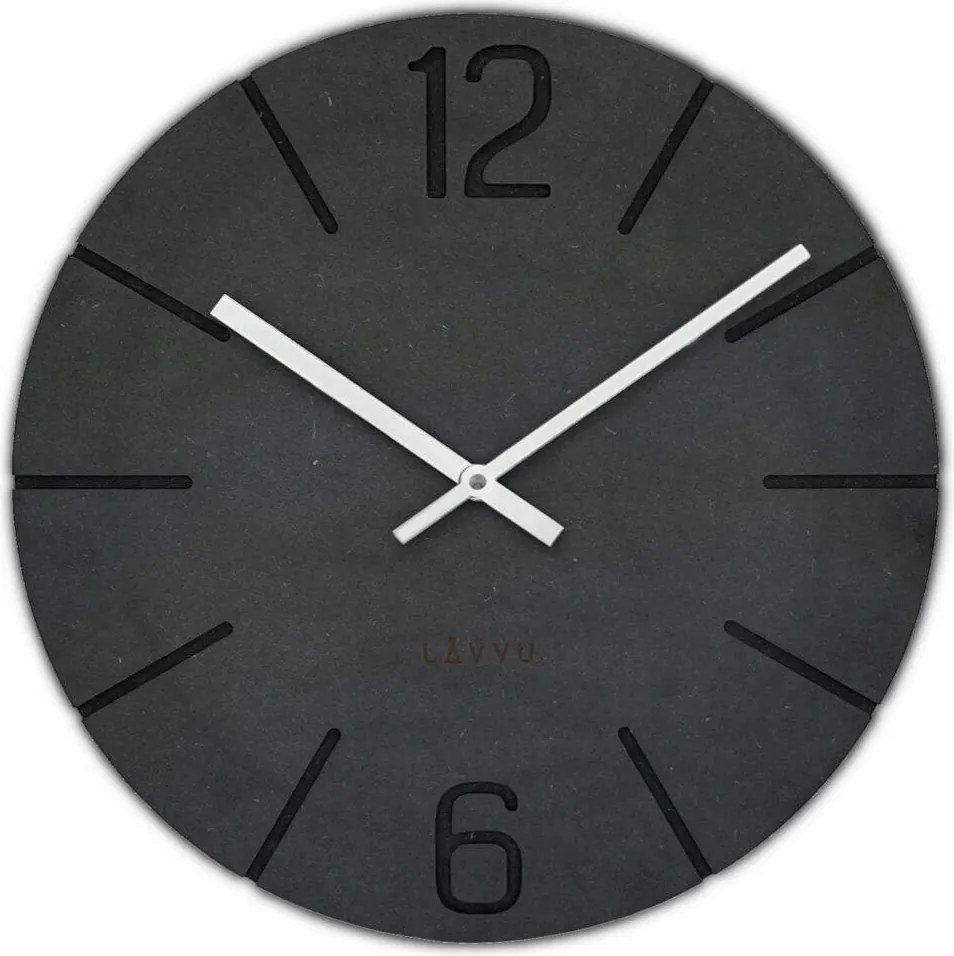 Kerek Fekete Falóra Lavvu Natur Eco Mdf Kézzel Készített LCT5021 34 cm