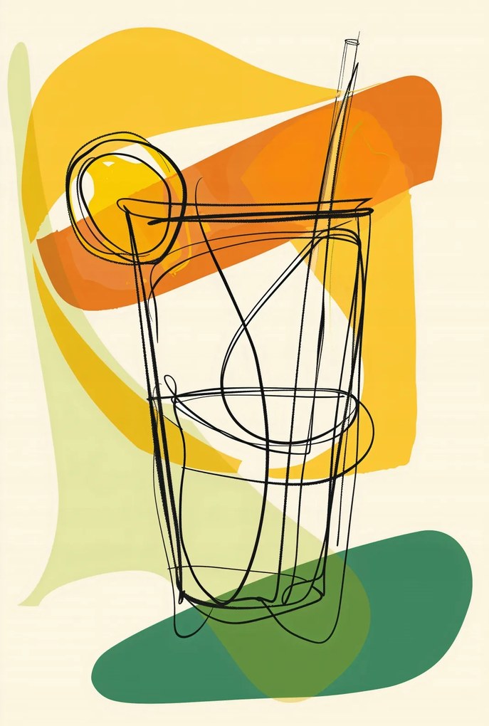 Poszter 68x101cm Művészi koktél