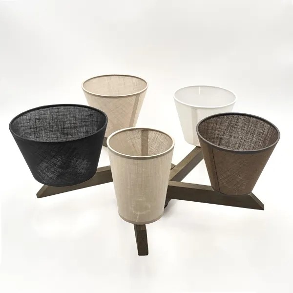 Brilagi - LED mennyezeti lámpa ANTHONY 5xE14/40W/230V tölgy-dió