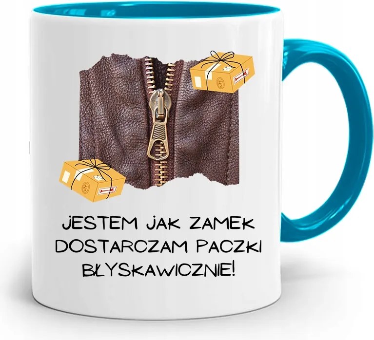 Kék Bögre Futárnak Olyan Vagyok, Mint Egy Kastély, fényképes nyomtatással