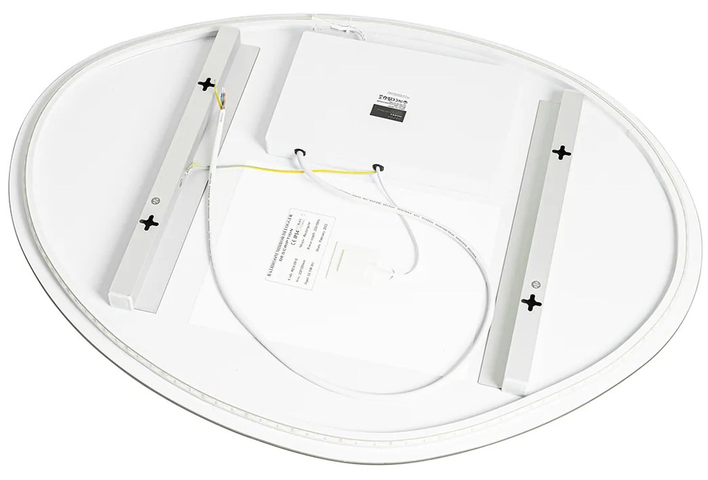 Fürdőszobai tükör 80 cm LED-del, 3 fokozatban dimmelhető érintővel - Biba