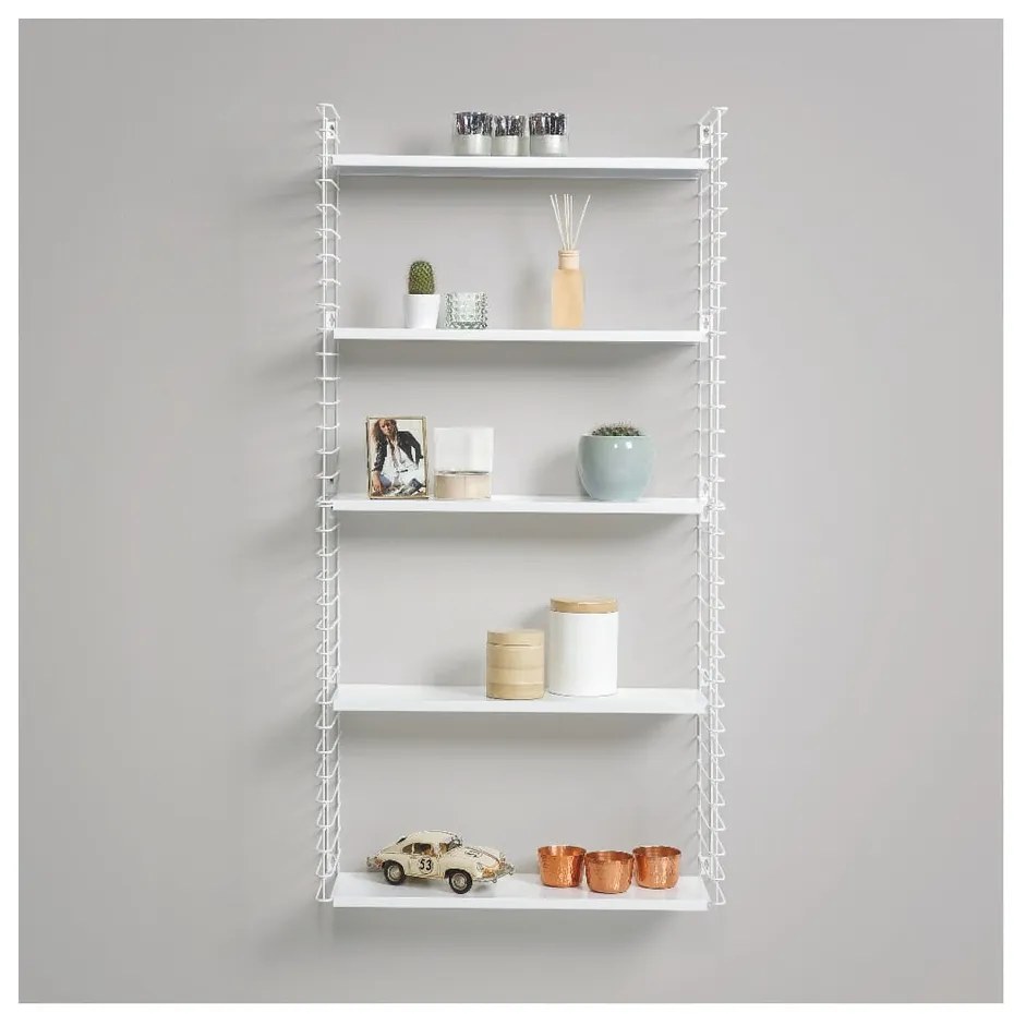 Libro háromszintes fehér polc, hossz 70 cm - Metaltex