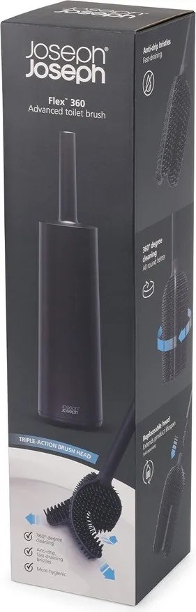 Fekete WC-kefe Flex – Joseph Joseph