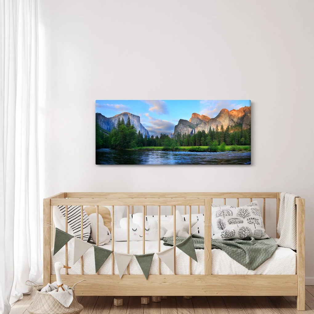Egy vad hegyi táj képe (120x50 cm)
