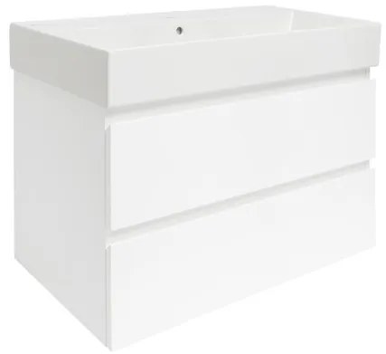 SAT B-Way Fürdőszobaszekrény mosdóval 79x50x45 cm fehér fényes BWAY280WU2BI