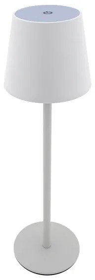 LED érintős asztali lámpa, állítható fényerő, 5W, 5V USB, 1200 mAh, fehér