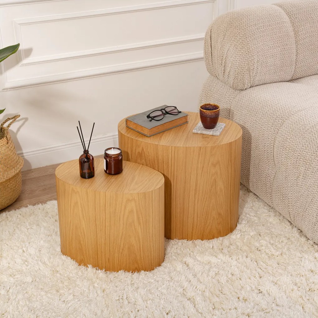 Elipse Set Oak kisasztal, 2 db