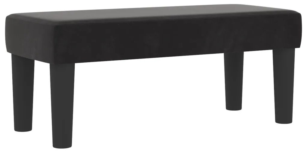 Boxspring Ágy matraccal & paddal Fekete 90x190 cm Bársony