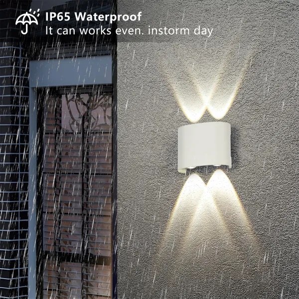 Brilagi - LED kültéri fali lámpa FLAREBOX LED/4W/230V fehér IP65