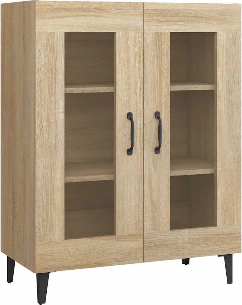 vidaXL sonoma tölgy színű szerelt fa tálalószekrény 69,5 x 34 x 90 cm