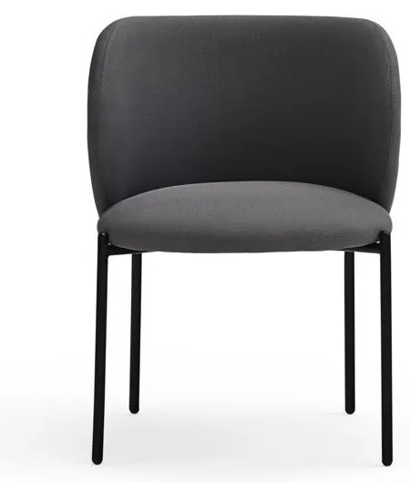 Sötétszürke kárpitozott étkezőfotel szett 2 db-os Mogi – Teulat