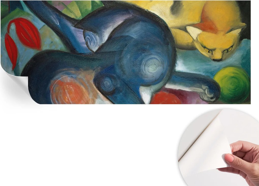 Fotótapéta Öntapadós Dekoratív Tapéta Macska Festmény 250x104 cm