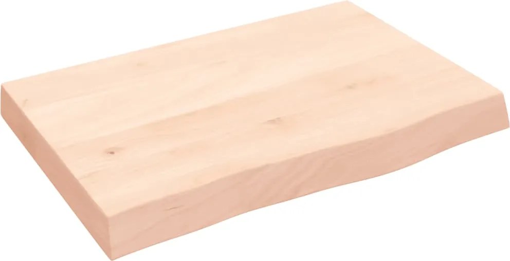 vidaXL kezeletlen tömör tölgyfa fali polc 60x40x(2-6) cm