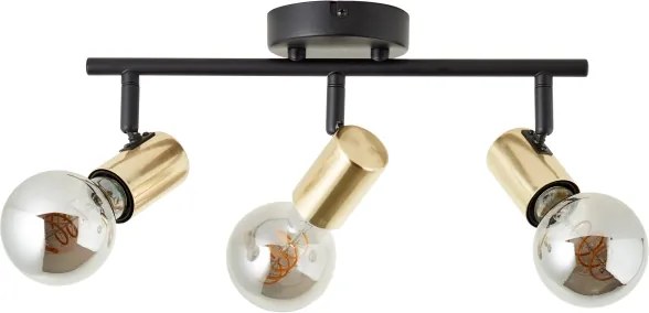 Brilliant - KERRY spotlámpa 3xE27/40W/230V fekete/sárgaréz