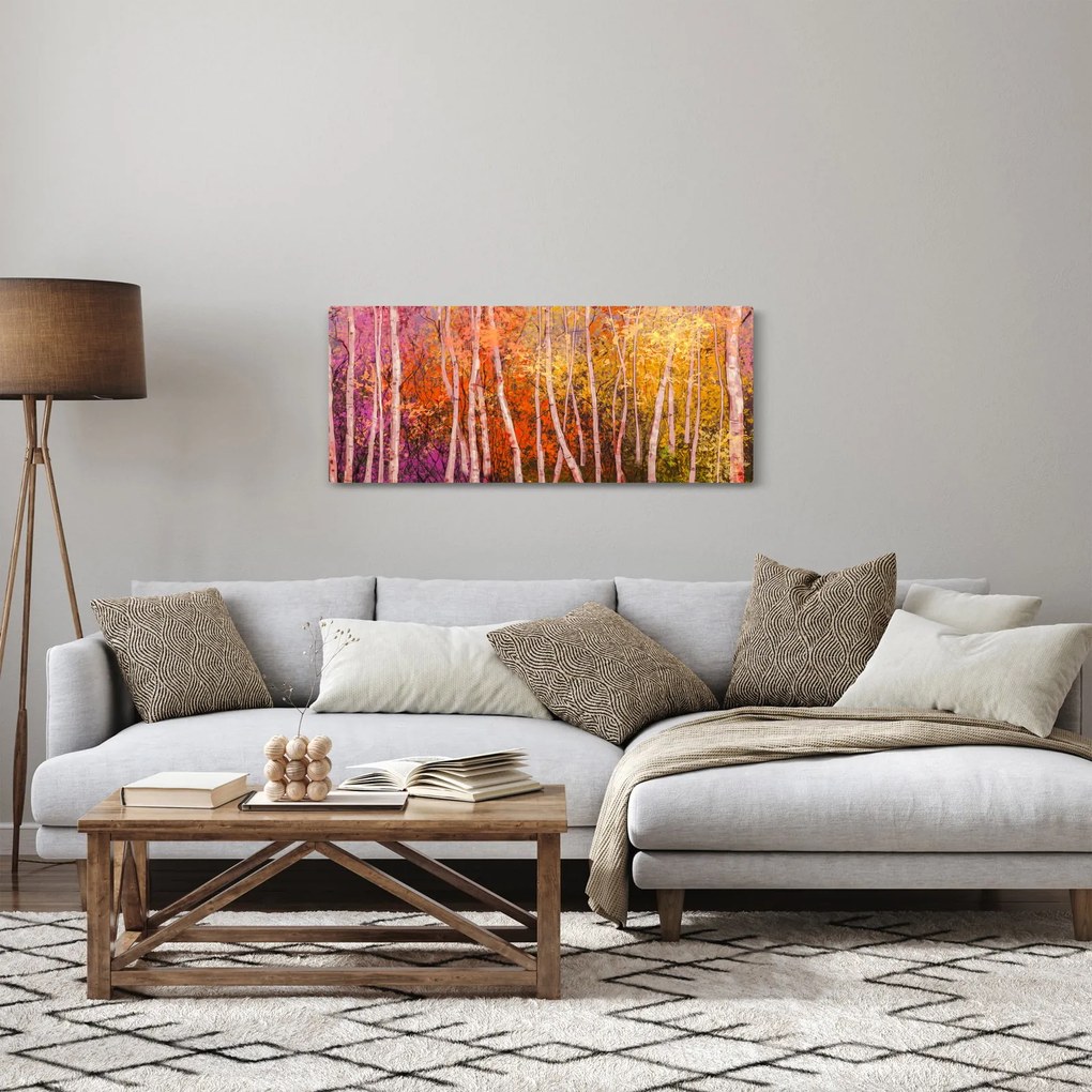 Egy kép egy színes erdőről (120x50 cm)