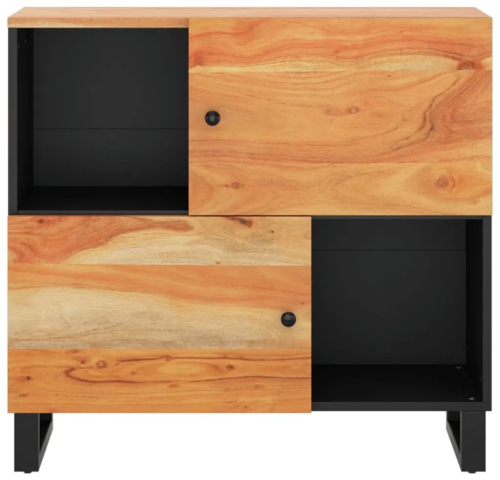 tömör akácfa tálalószekrény 2 ajtóval 80 x 33 x 75 cm