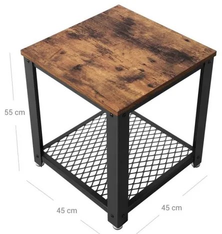 ELDUR oldalsó asztal, barna/fekete