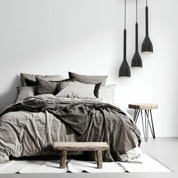 Csillár zsinóron ISTAPPAR 3xE27/60W/230V fekete