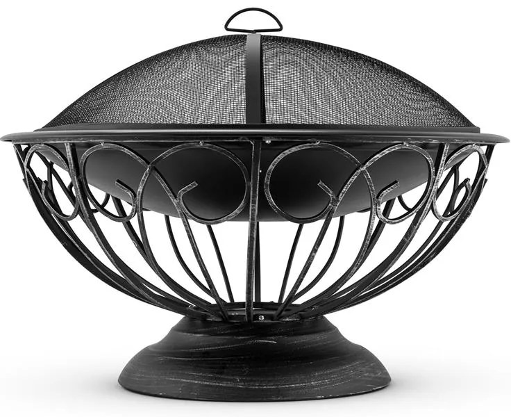Blumfeldt Tulip, tűzrakóhely, Ø 75 cm, grill, védelem a szikrák ellen, acél, polírozott