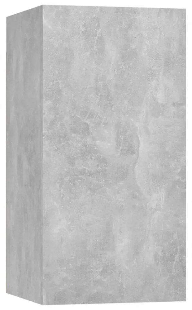 4 db betonszürke szerelt fa TV-szekrény 30,5 x 30 x 60 cm