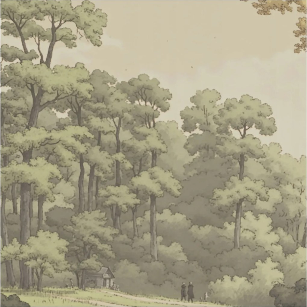 Flizelin tapéta Divatos 3D fali ragasztó Erdei idill 250x250 Ragasztó