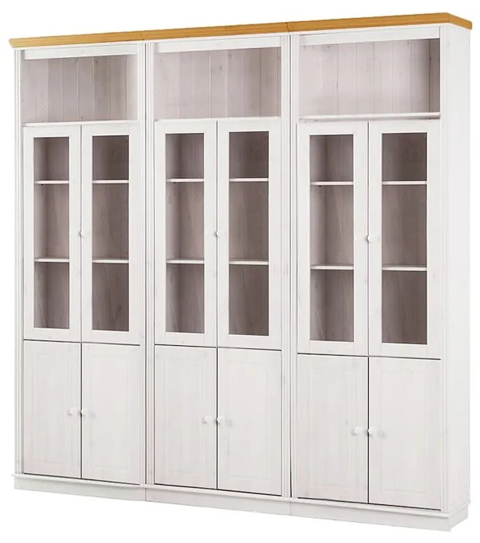 Fehér borovi fenyő tálalószekrény 518x223 cm Anita – Støraa