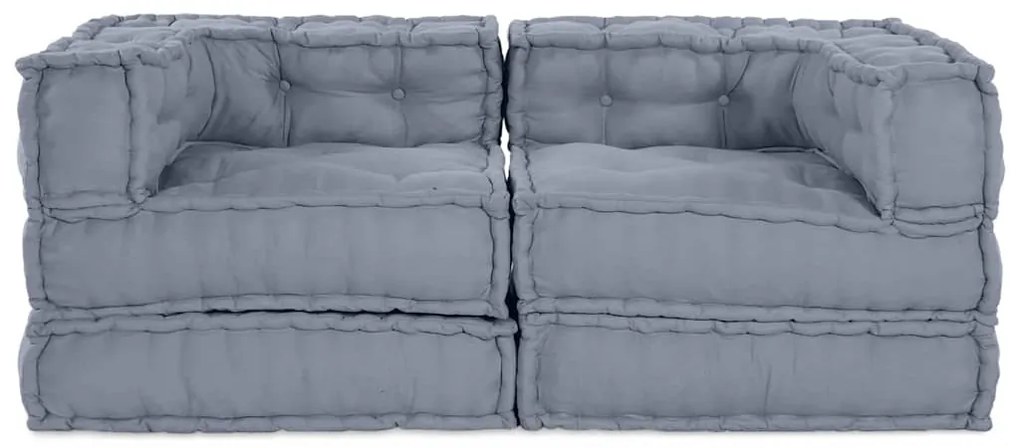 Párna 2 pcs Szürke 70 x 70 x 54 cm Poliészter