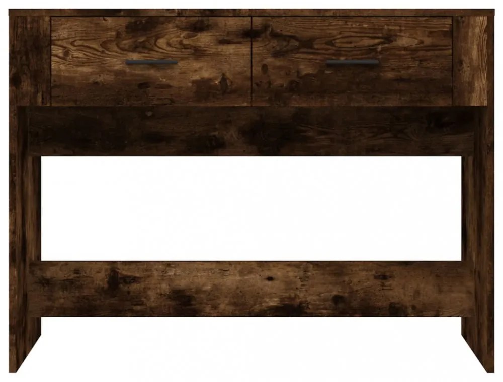 füstös tölgy színű szerelt fa tálalóasztal 100 x 39 x 75 cm