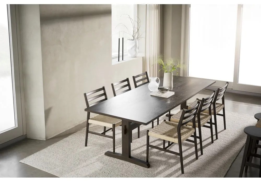 Natúr színű-sötétbarna étkezőszék szett 2 db-os Harlan – Rowico