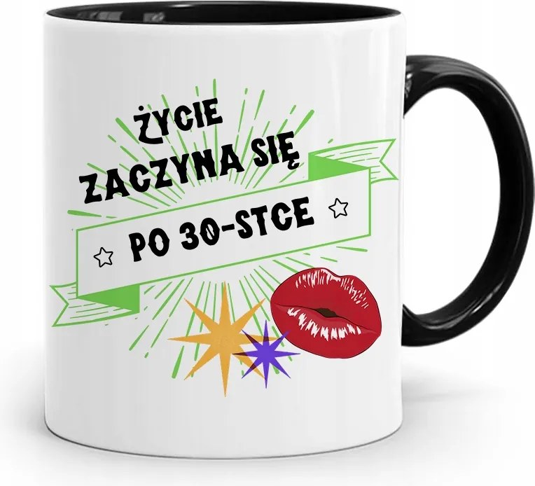 Születésnapra 30 30. 30-as Bögre Fekete Ajándék fényképes nyomattal