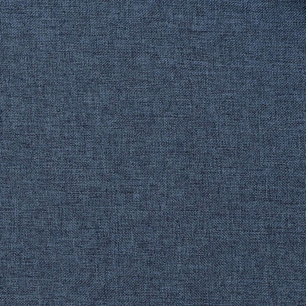 2 db kék vászonhatású sötétítőfüggöny fűzőkarikával 140x175 cm