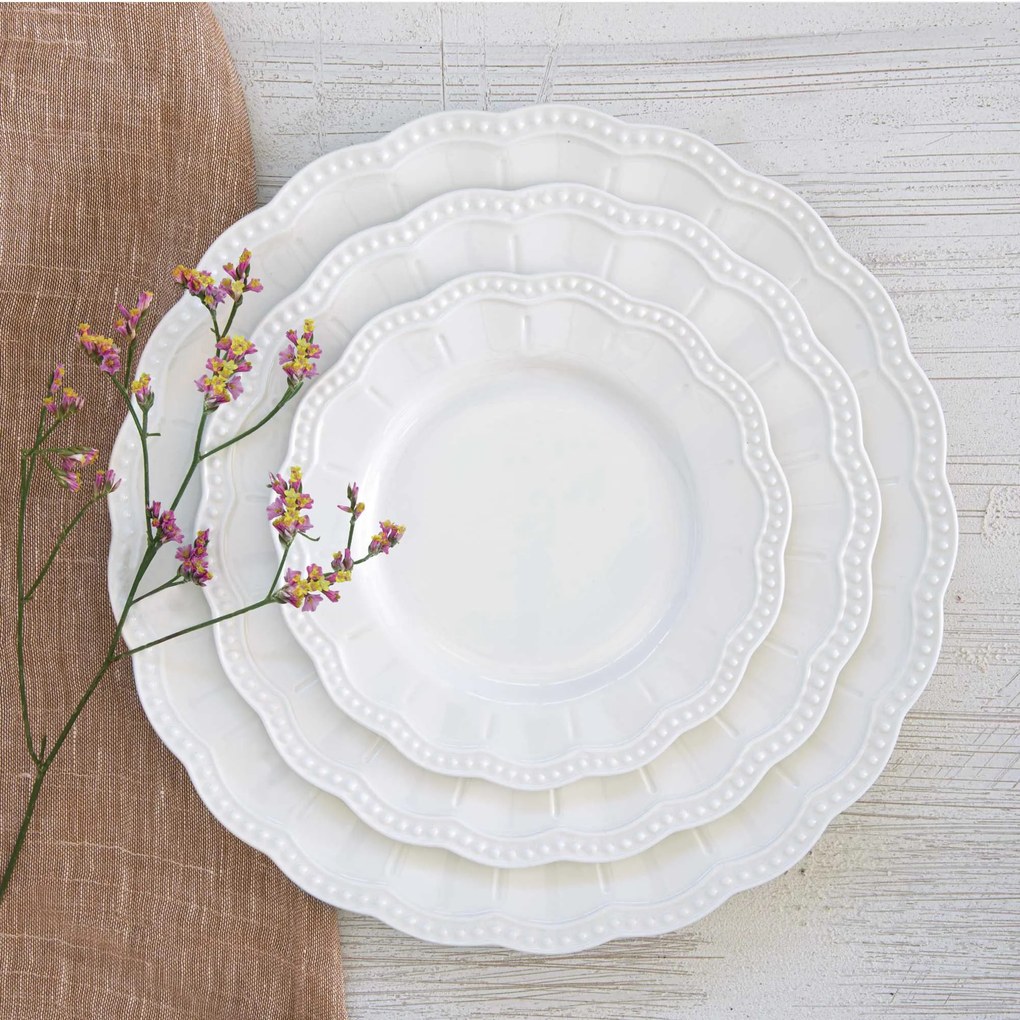 Klasszikus porcelán 18 részes fehér Étkészlet Elite White