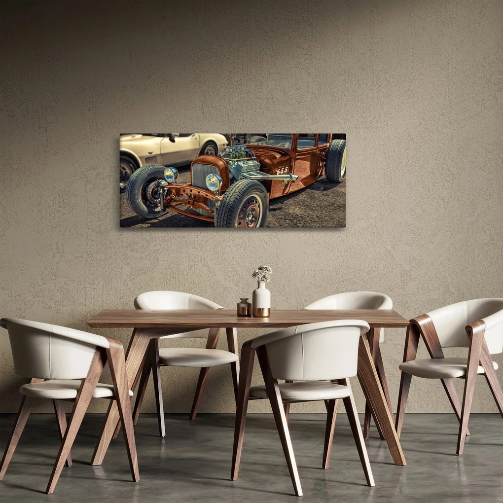 Barna autó képe (120x50 cm)